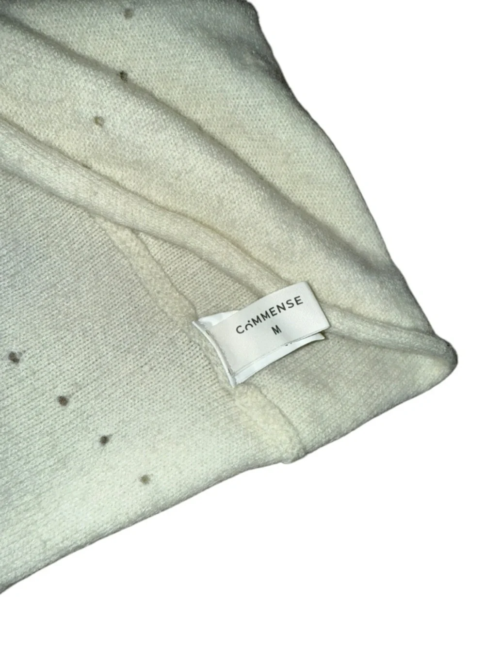 Commense Cream A-Line Knit Skirt
